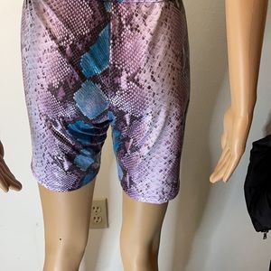 Never worn snake skin print shorts